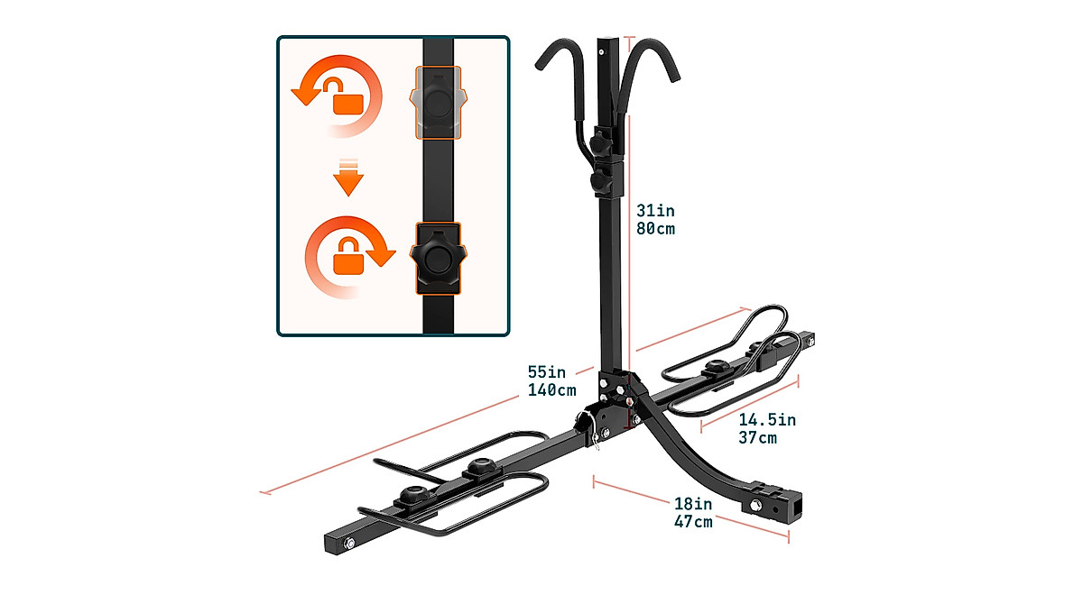 MKING Platform Bike Rack - Foldable & Adjustable Design