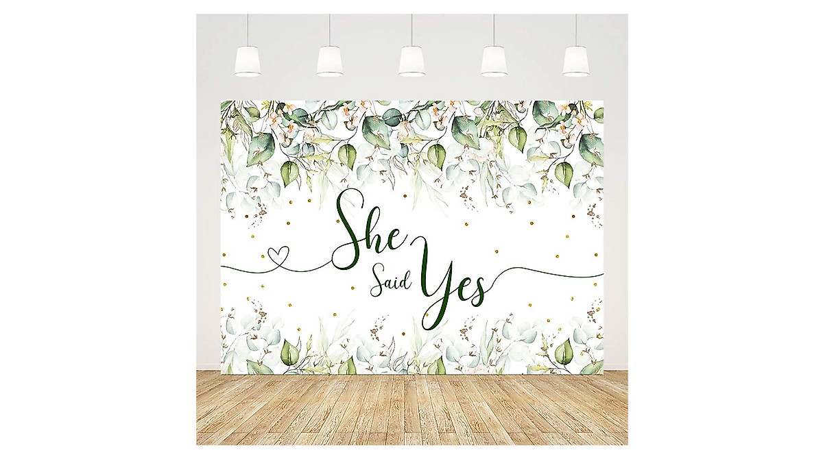 Sendy Bridal Shower Backdrop 7x5ft Greenery Eucalyptus Wall Decor