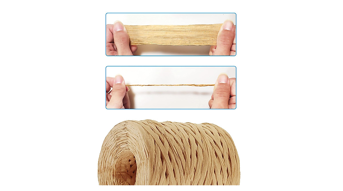 Creatrill Kraft Raffia Paper Ribbon - Eco-Friendly Gift Wrap & Crafts