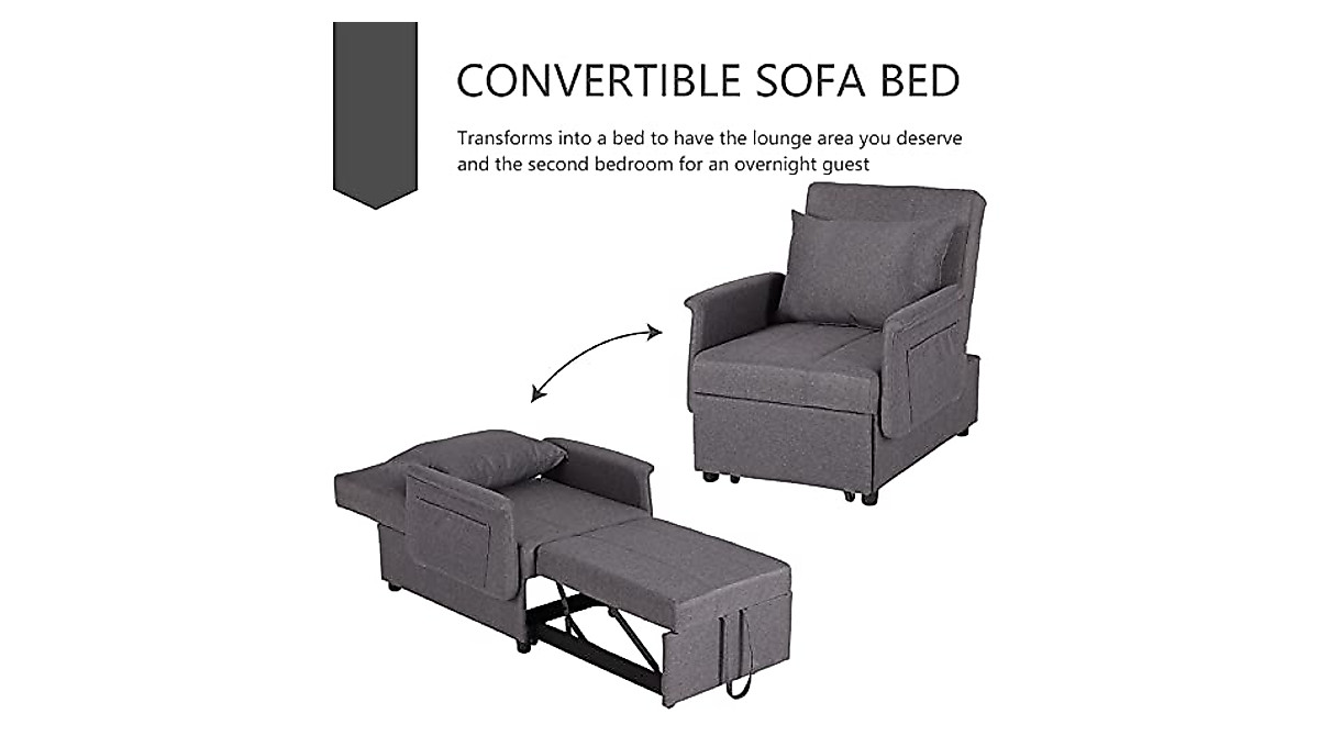 Buy SAMERY Convertible Chair Bed - 3-in-1 Sleeper Chair
