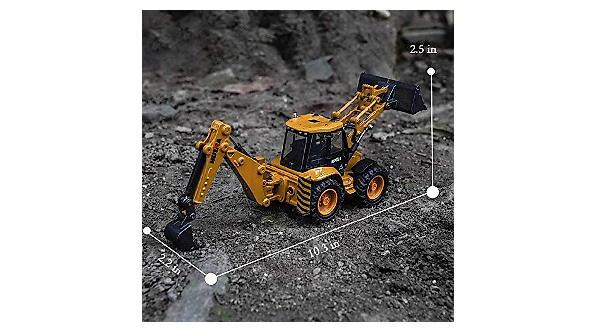 Gemini & Genius Heavy Duty Backhoe Loader Toy - Realistic Construction ...