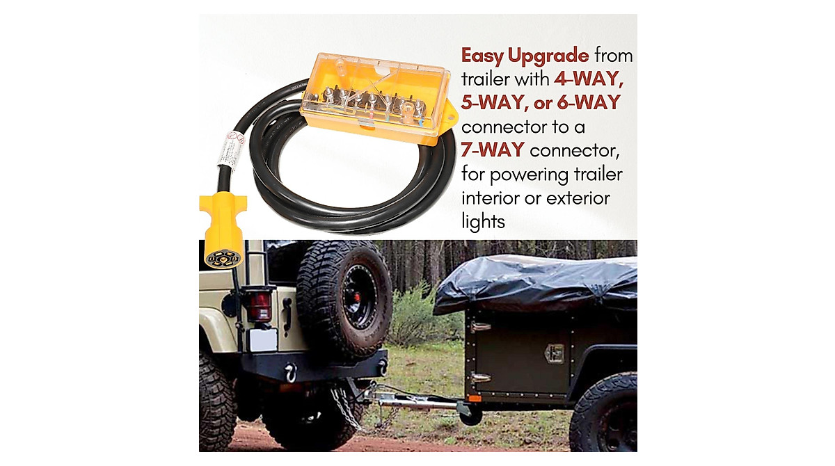 MECMO 7 Way Plug Inline Trailer Cord 8Ft, 7 Gang India - View #9
