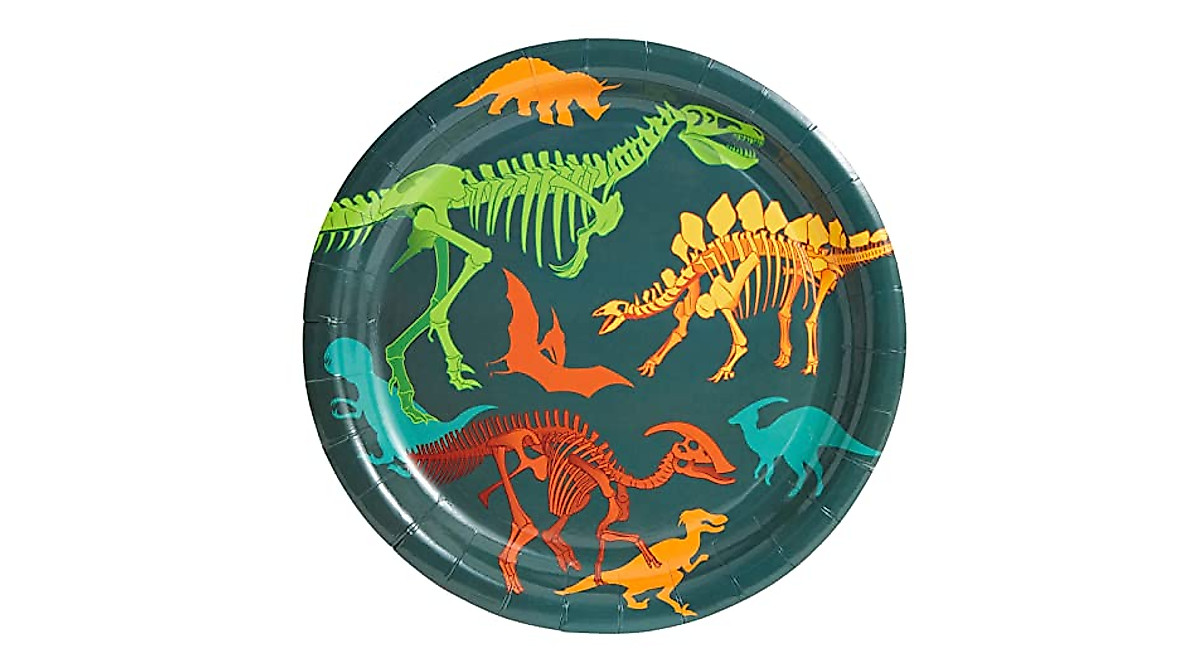 Dinosaur Party Supplies for 24 Guests | Complete Dino Dinnerware Set