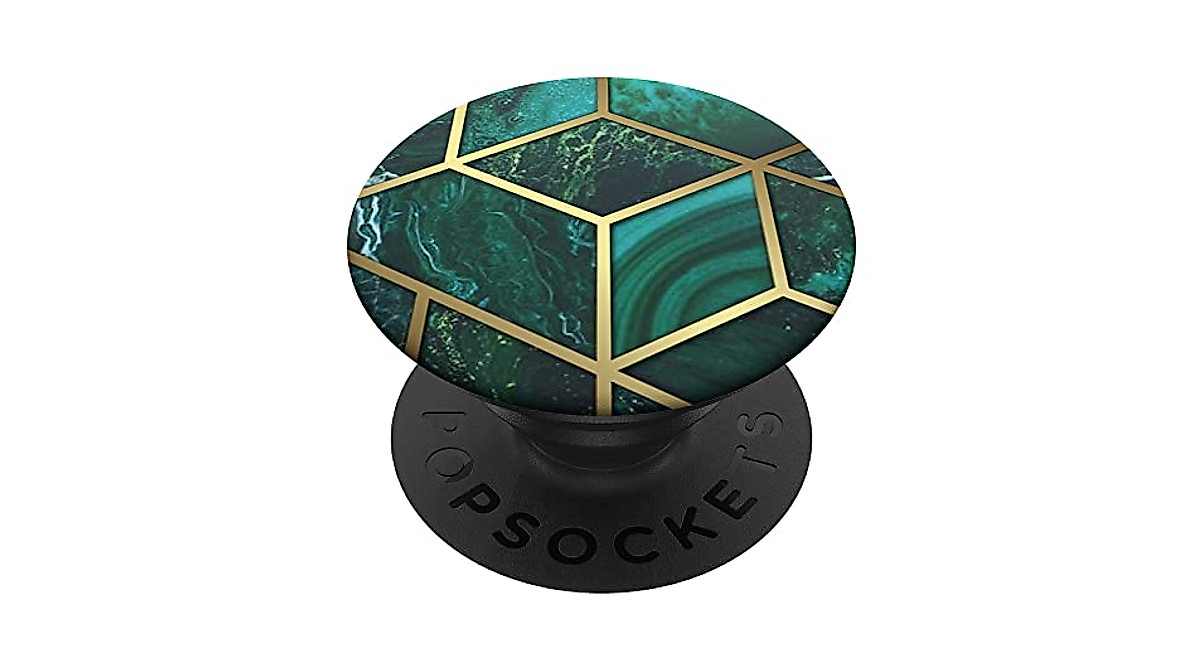 Geometric Watercolor Green PopSocket for Stylish, Secure Grip