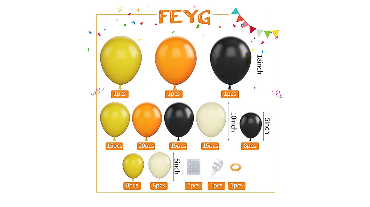 Construction Balloon Arch Kit for Parties & Celebrations