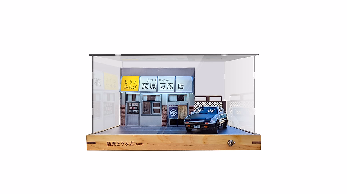 Display Your 1/32 Scale AE86 in LED Fujiwara Tofu Scene Case