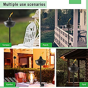 6 Packs Metal Garden Torches For Outside, 16oz Outdoor Metal Torch, Citronell... 768486349678