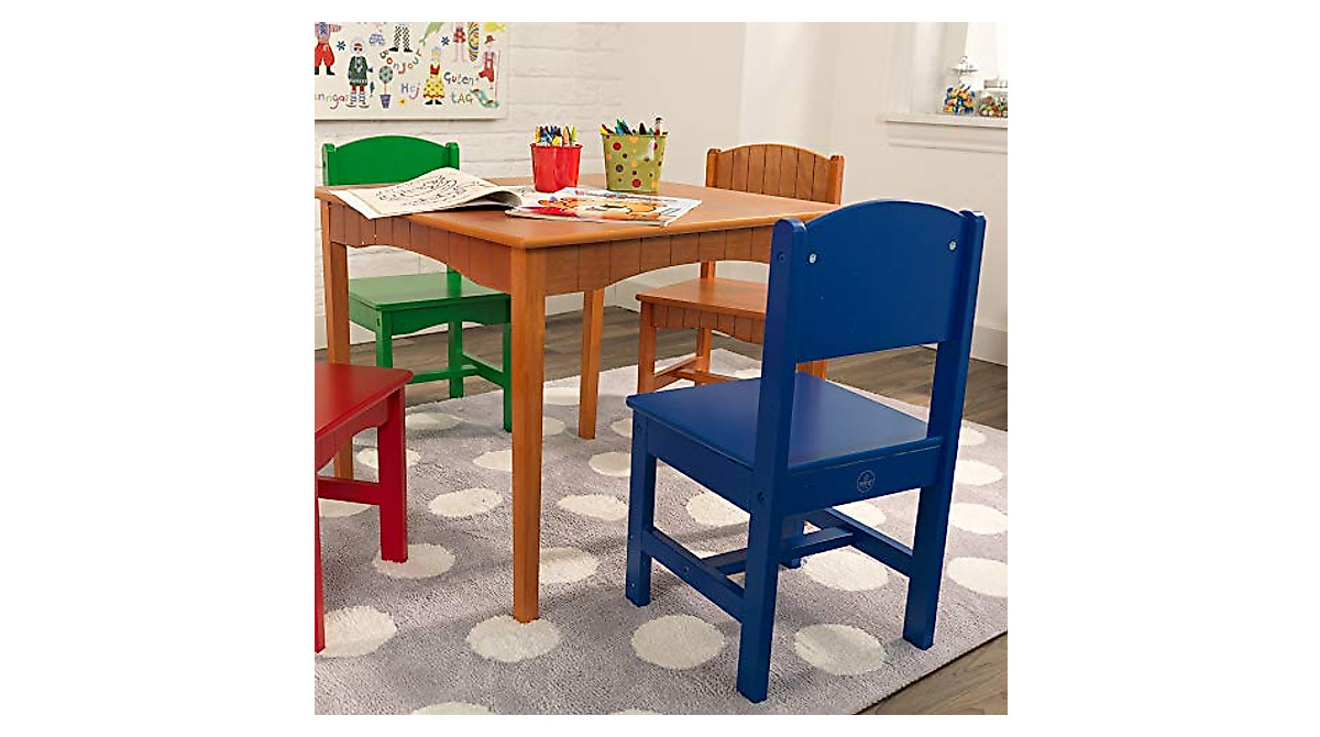 KidKraft Nantucket Kids Table & 4 Chairs Set - Colorful Fun