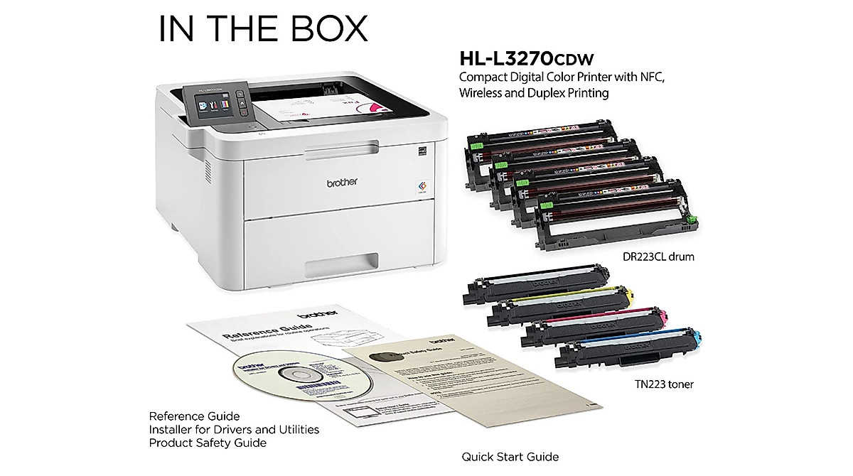 Brother Color HL-L3270CDW Wireless Color Laser Printer - Fast Printing ...