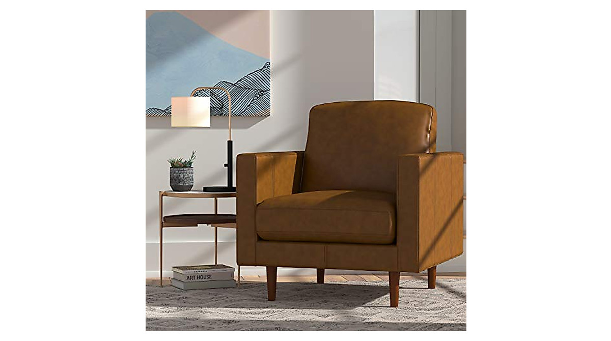 Rivet Revolve Leather Armchair – Modern, Durable & Stylish Accent Chair