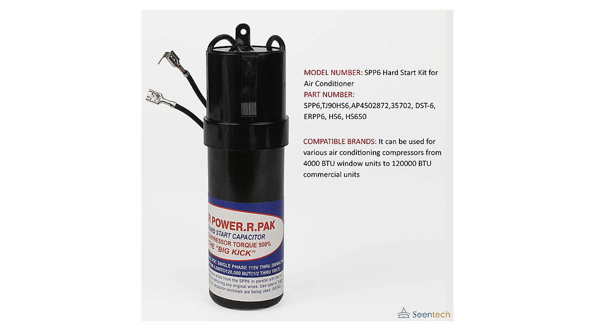 SPP6 Hard Start Kit for Air Conditioners - Boost Starting Torque