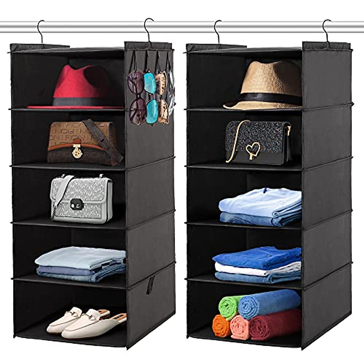 Hanging Hat Organizer - 2 Pack for Fedoras & Wide-Brim Hats