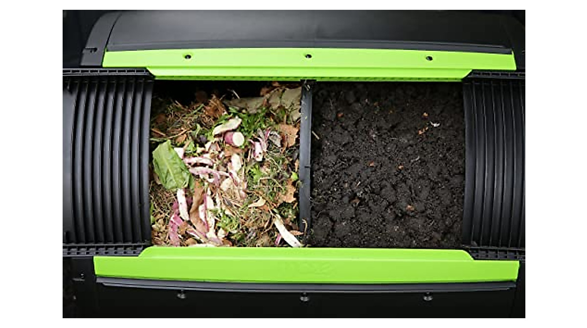 Maze 65 Gallon Dual Chamber Compost Tumbler - Easy Composting