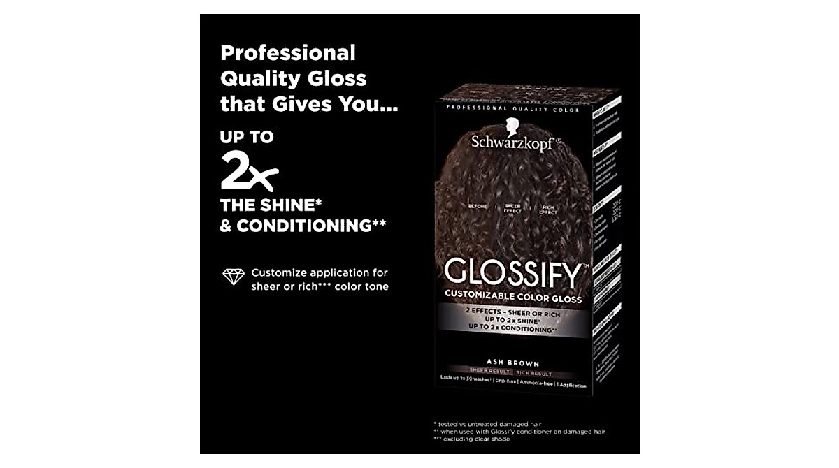 Schwarzkopf Glossify Color Gloss for Vibrant Ash Brown