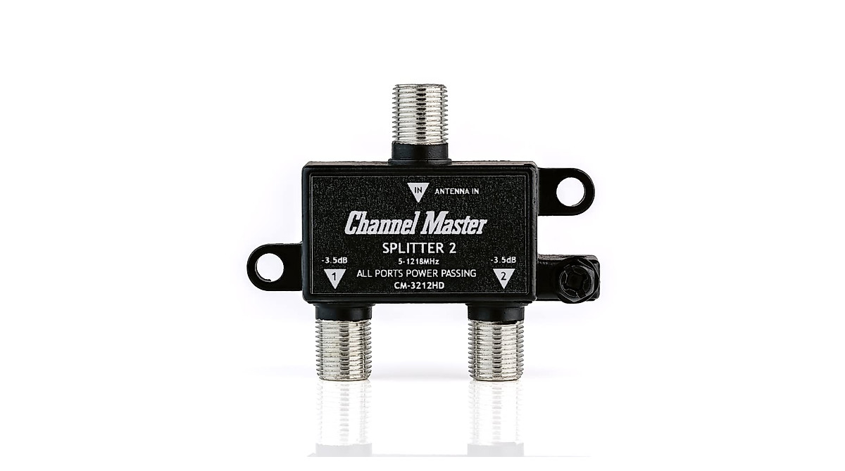 Channel Master 2-Way Splitter for TVs - Power Passing