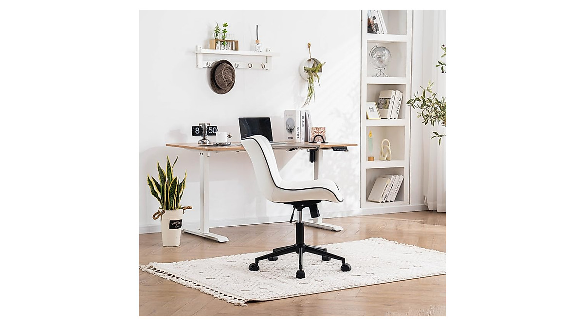Kidol & Shellder White Ergonomic Office Chair for Comfortable Work