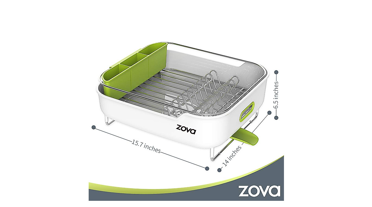 MR.SIGA Stainless Steel Dish Drying Rack with Swivel Spout