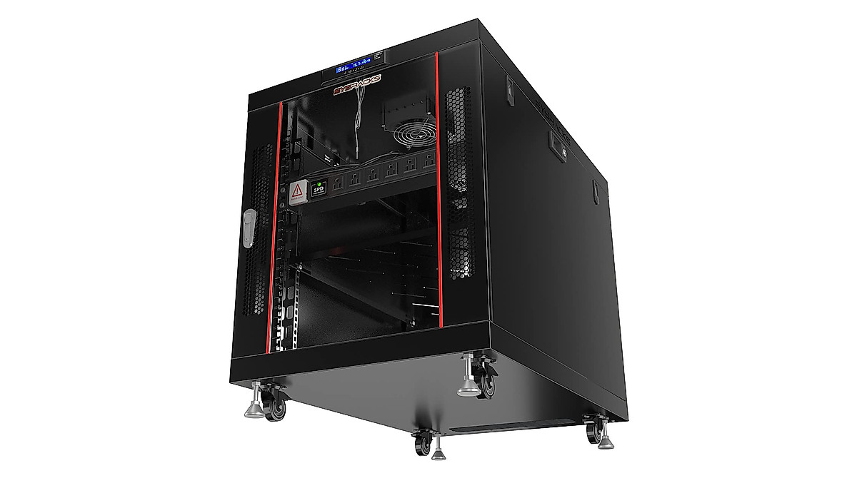 Sysracks 12U Deep Server Rack Cabinet with Cooling & PDU | Reliable ...