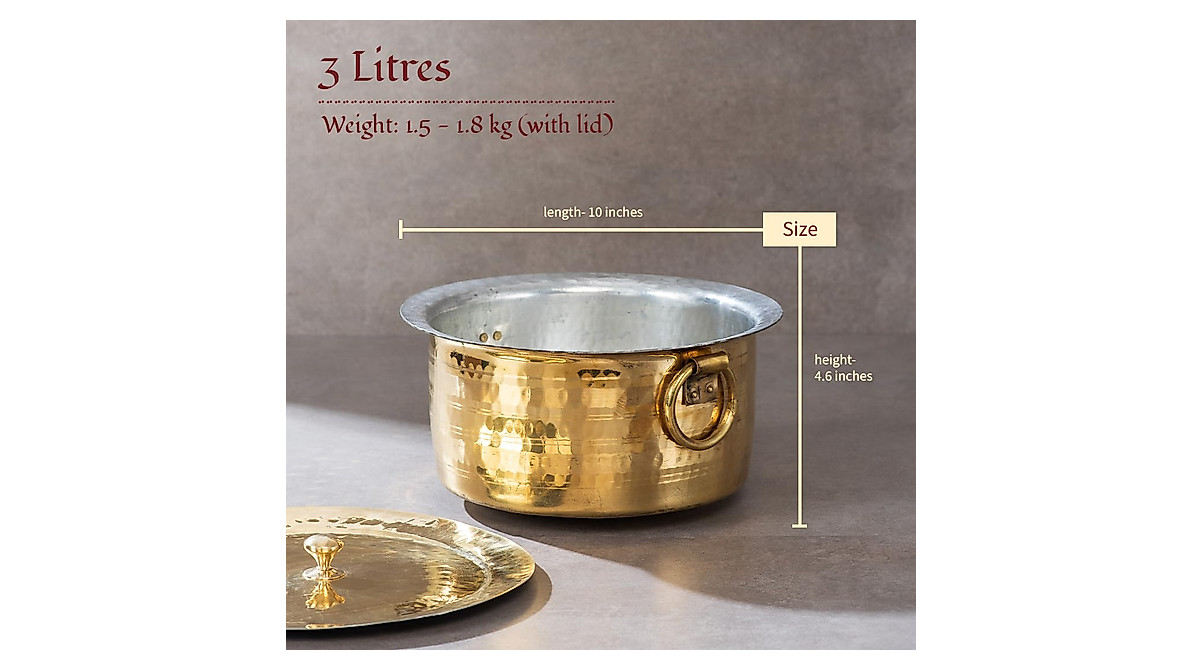 P-TAL Brass Stock Pot - Nonstick & Eco-Friendly Cooking