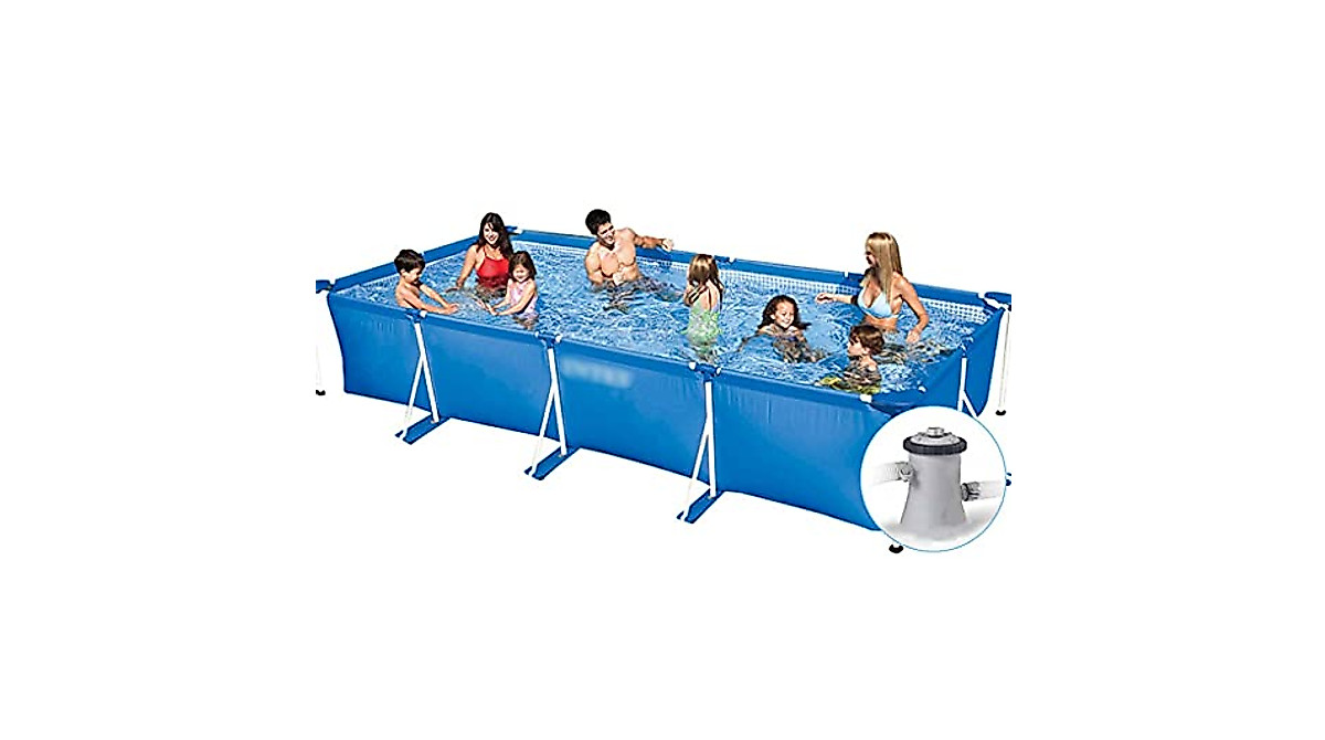 Li Na Home Family Frame Pool - Large Outdoor Pool & Pump