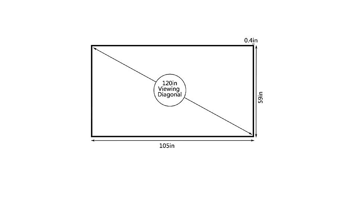 ShowMaven 120in Borderless 4K Projector Screen for Home & Office