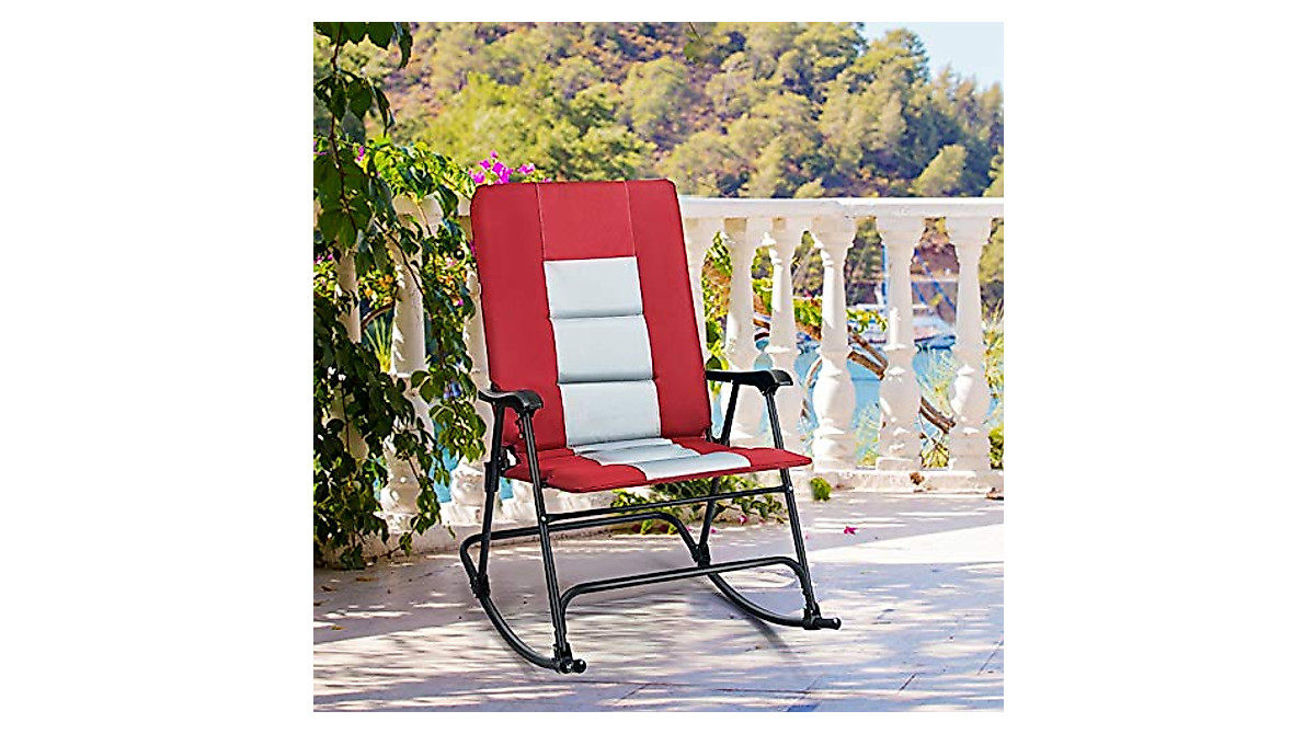 Tangkula Folding Rocking Chair - Portable Comfort