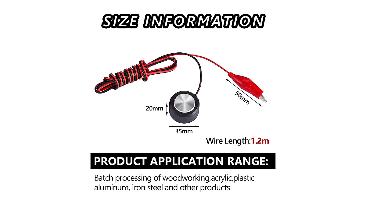 2 Pieces CNC Router Z-Axis Touch Plate Probe for Precision Milling