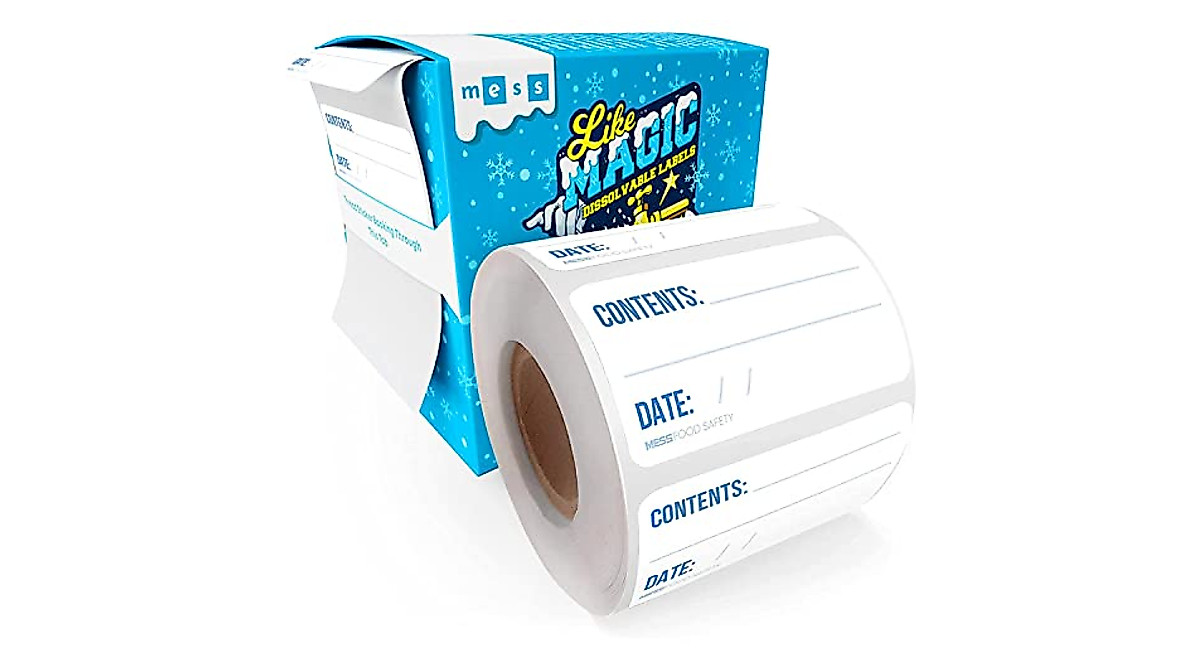 MESS Dissolvable Freezer Labels - Easy Food Storage & Organization