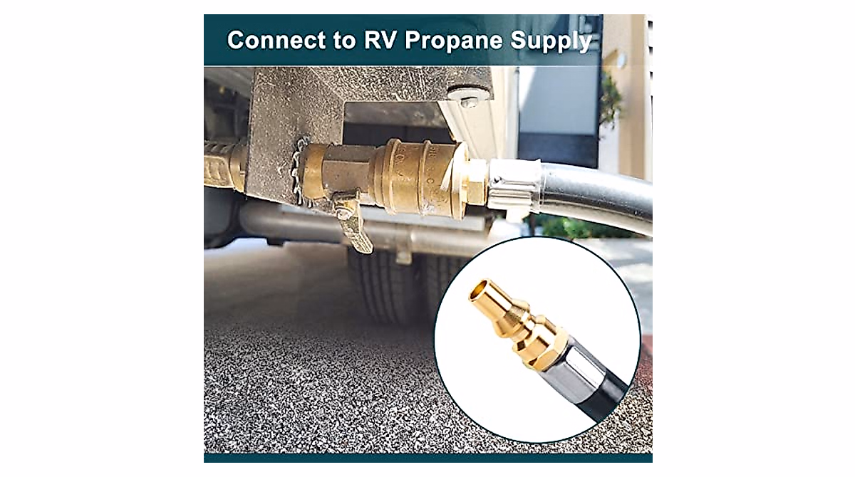 GASPRO 18 Feet RV Propane Quick Connect Hose & Fittings