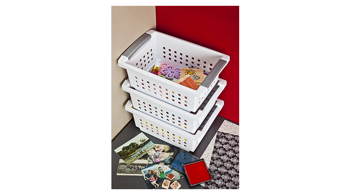 Sterilite Small Stacking Basket Pack - Organize in Style
