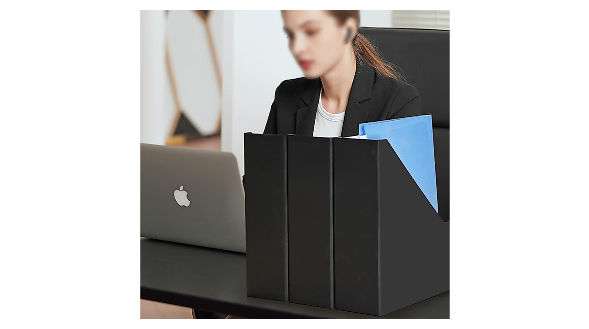 HUAPRINT Black Magazine Holder - Organize Your Space
