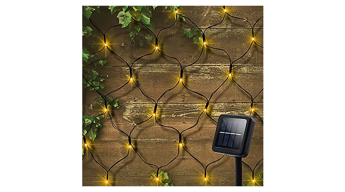 Solar LED Net Lights - 100 LEDs, 8 Modes, Outdoor Decor
