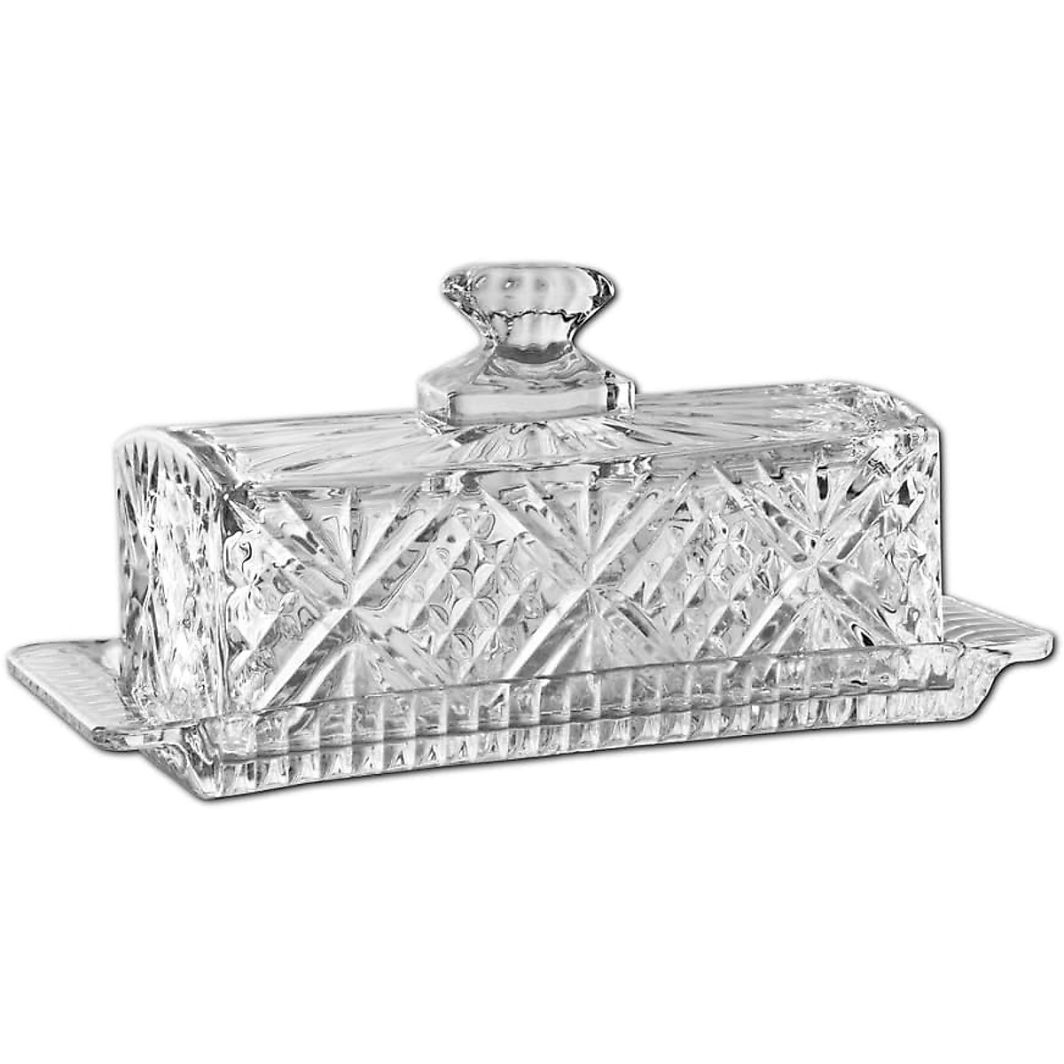Godinger Dublin Crystal Covered Butter Dish Elegant Irish Design