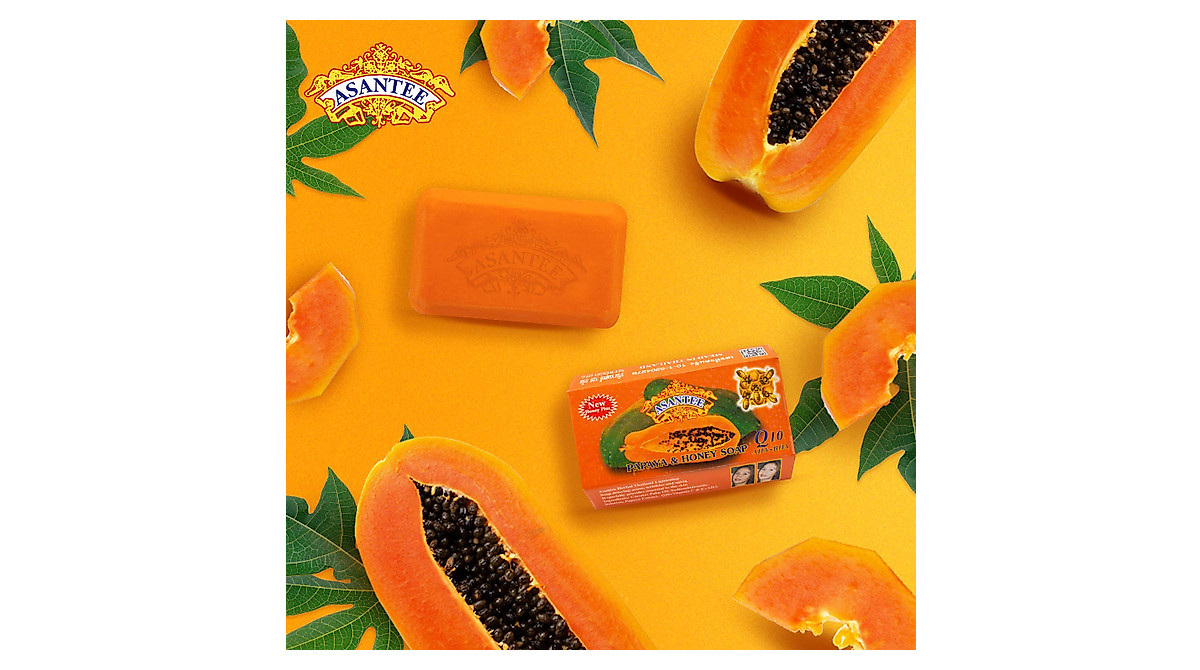 ASANTEE Papaya & Honey Soap Bars with Vitamin C & E - Skin Brightening